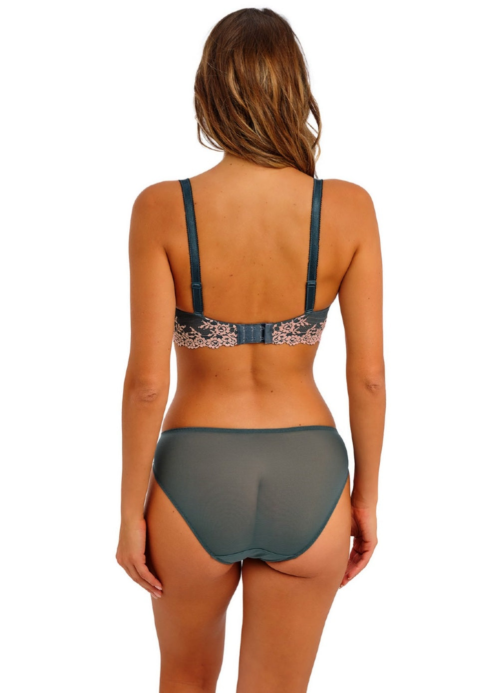 Wacoal Embrace Lace Dark Slate/cloud Pink Bikini Brief