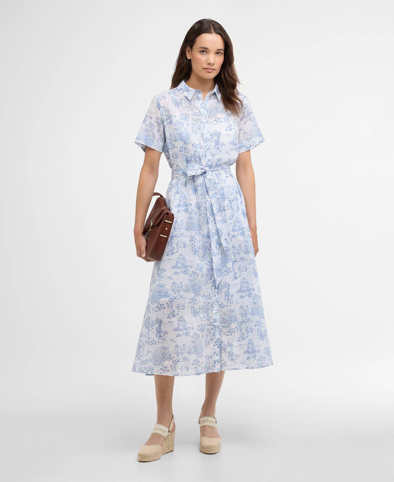 Barbour WISTERIA Midi Dress - Ink Blue Print