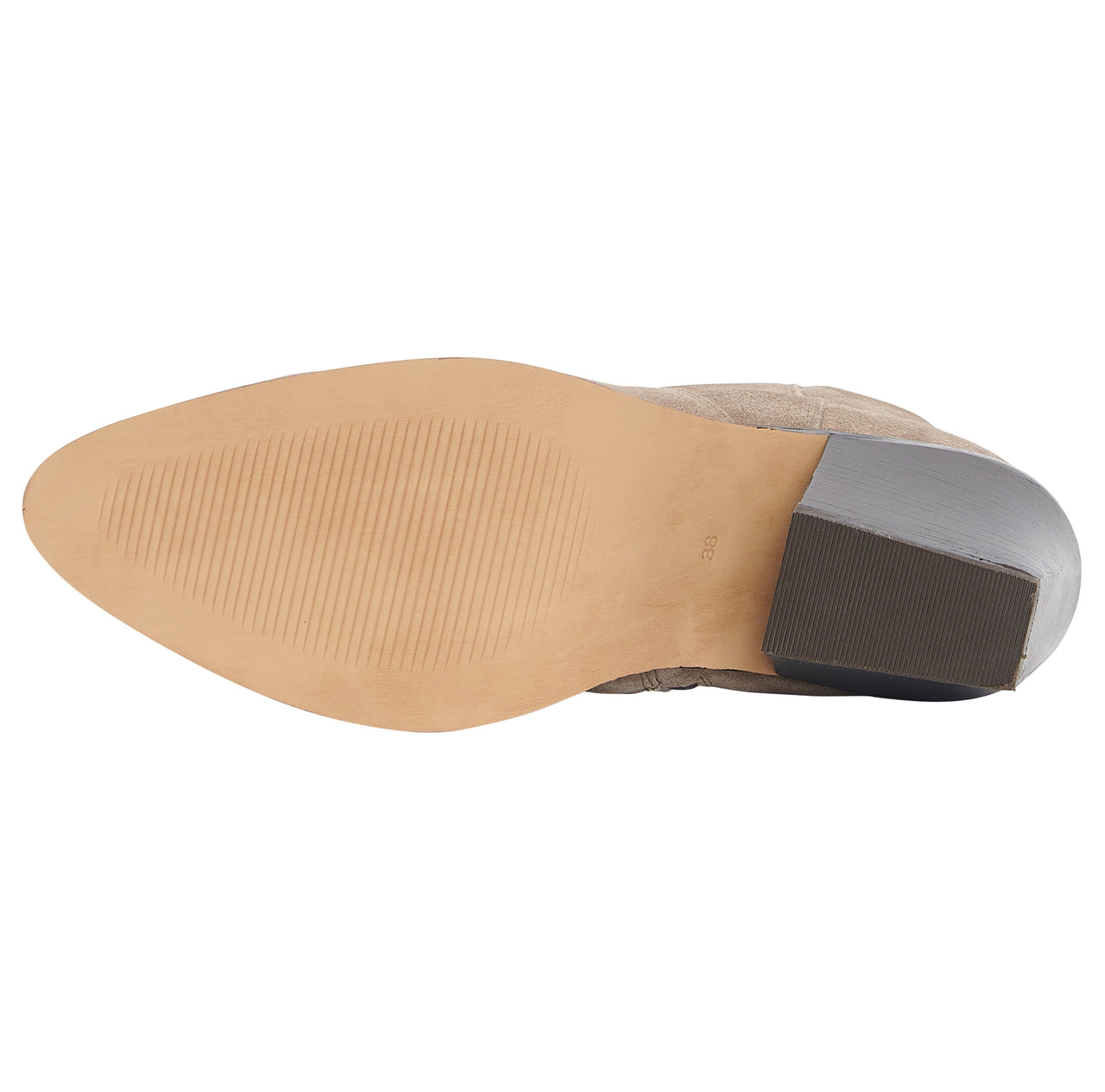 Barbour Rhonda Western Heel Ankle Boots - Taupe Suede