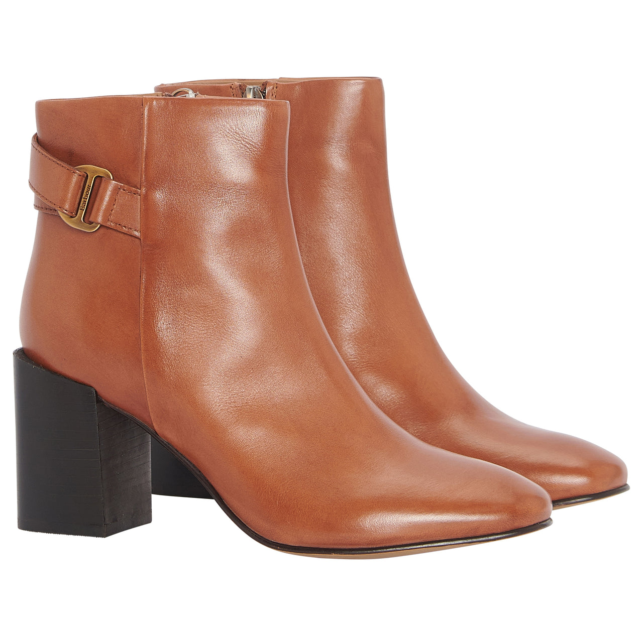 Barbour Piper Block Heel Ankle Boots - Tan