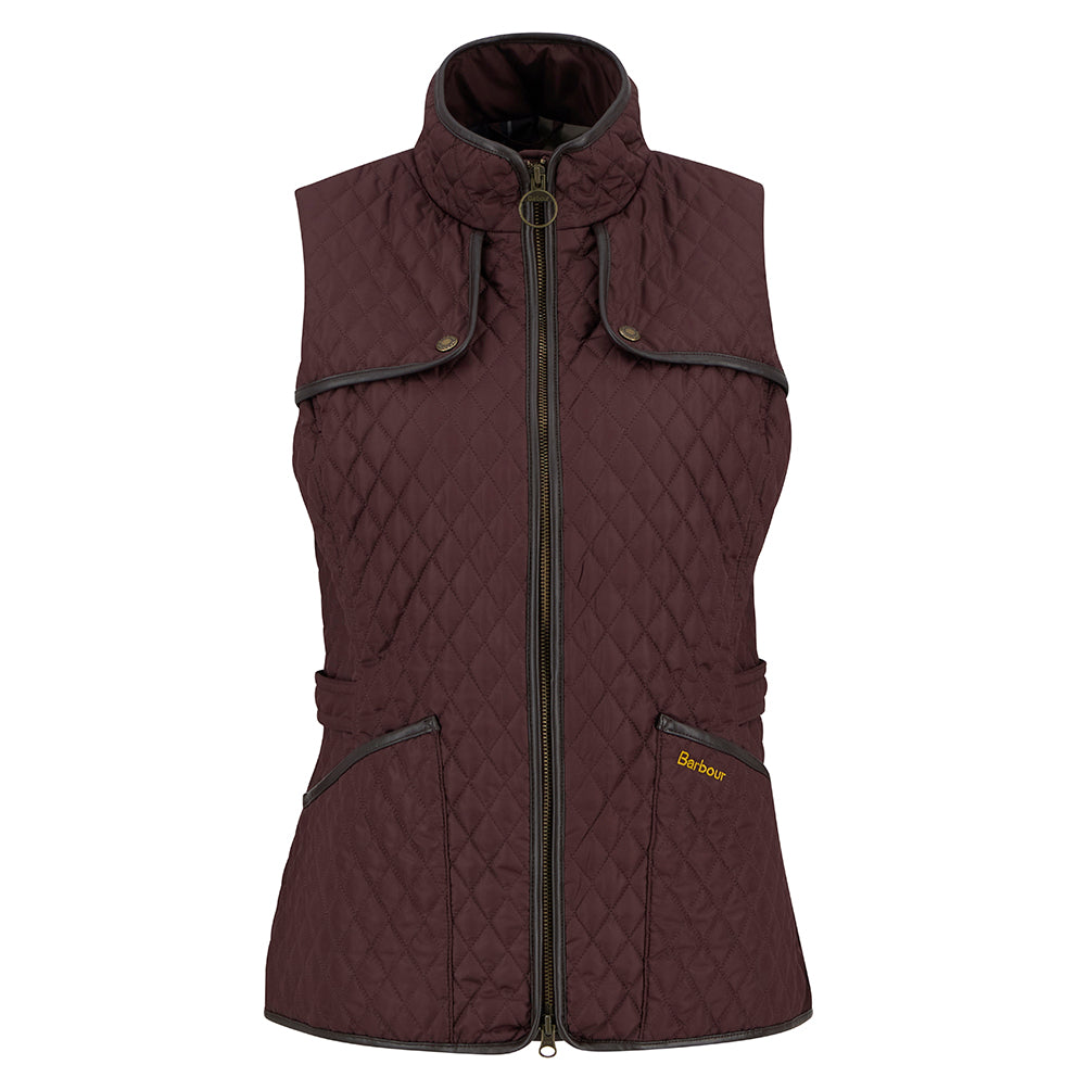 Barbour Dahlia Quilted Gilet - Black Cherry
