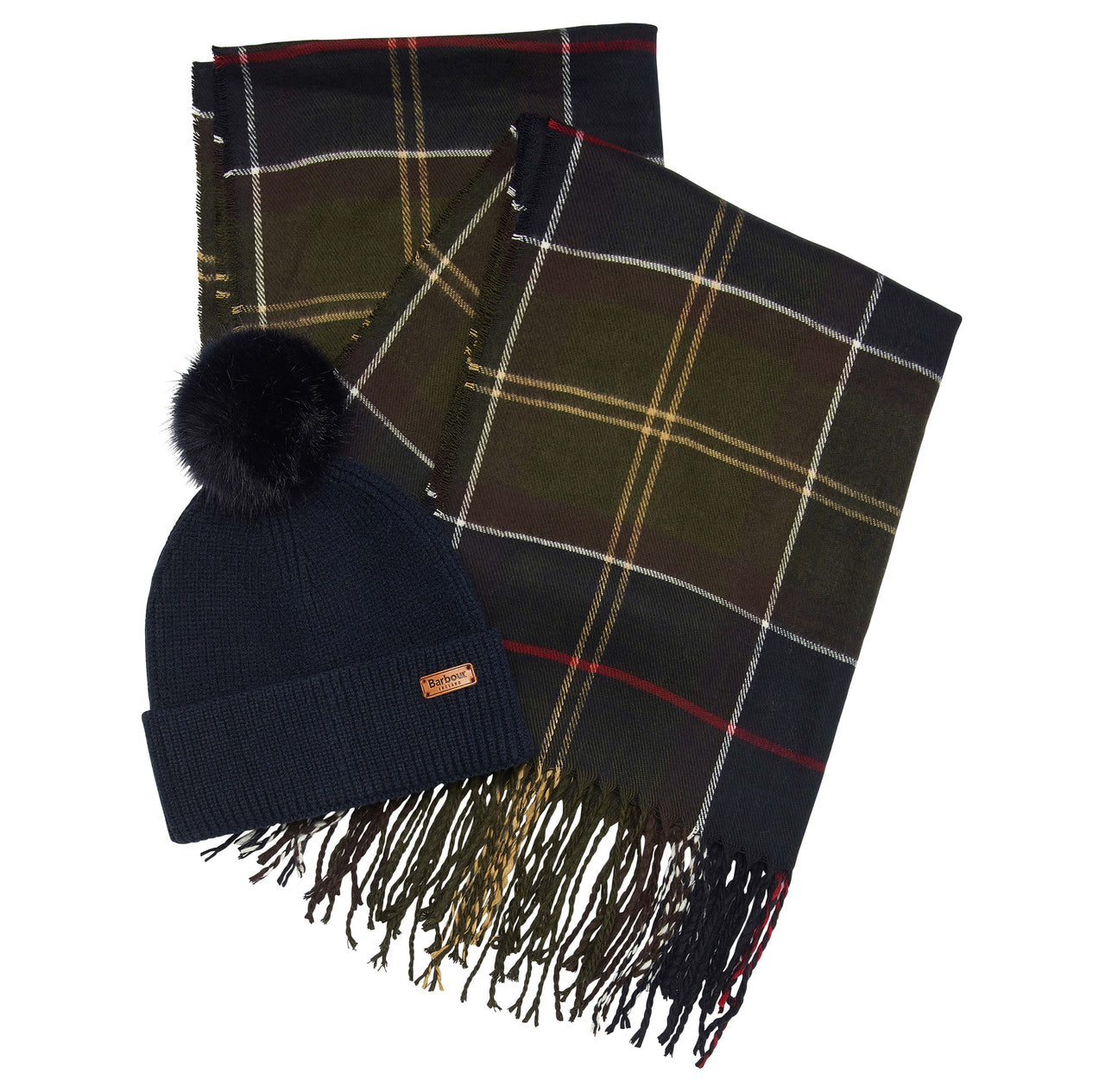 Barbour Dover Beanie & Hailes Scarf Gift Set - Classic