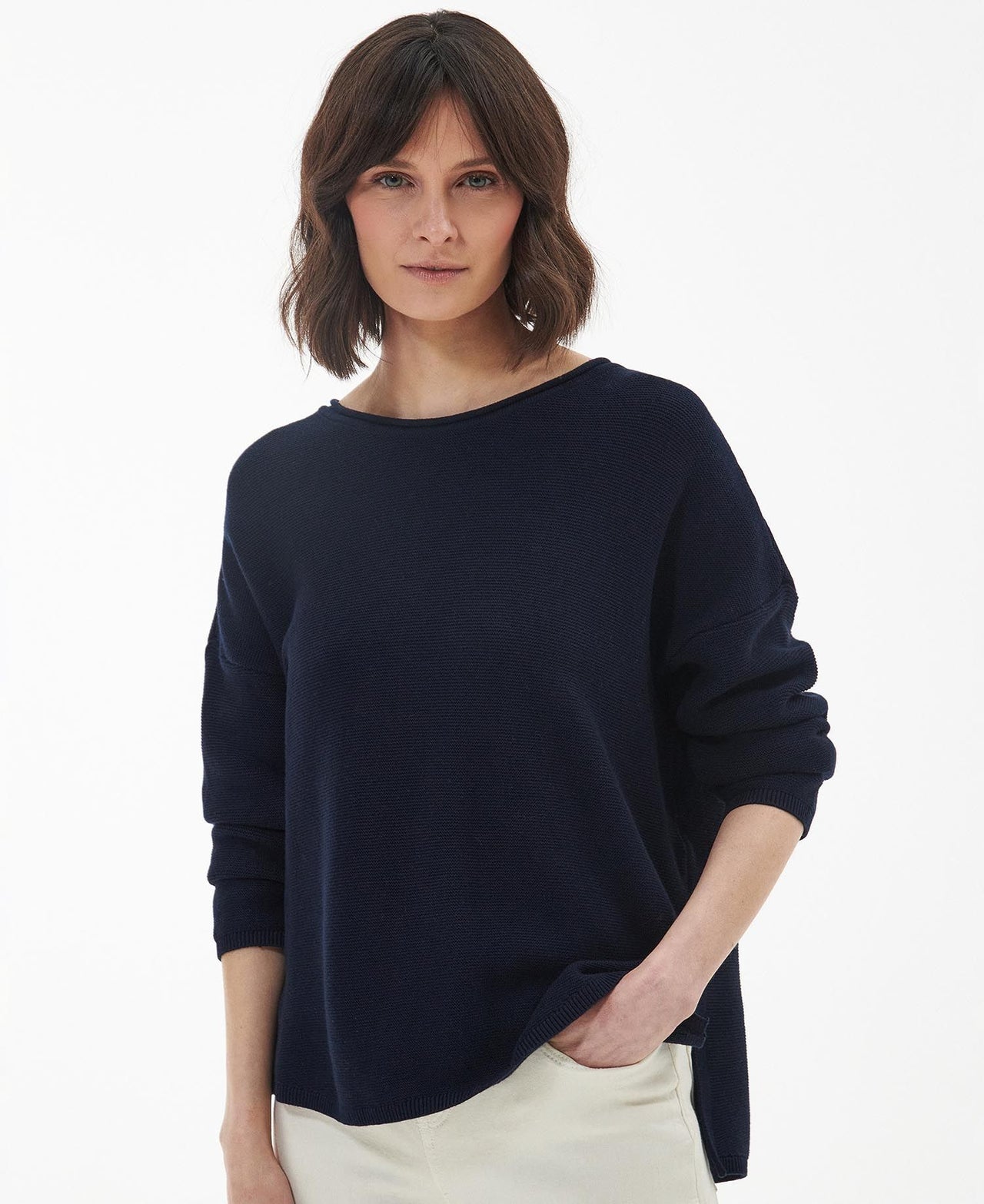 Barbour Navy Marine Knitted Jumper