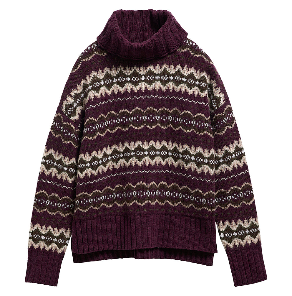 Barbour HELEN Knitted Jumper - Fig Multi