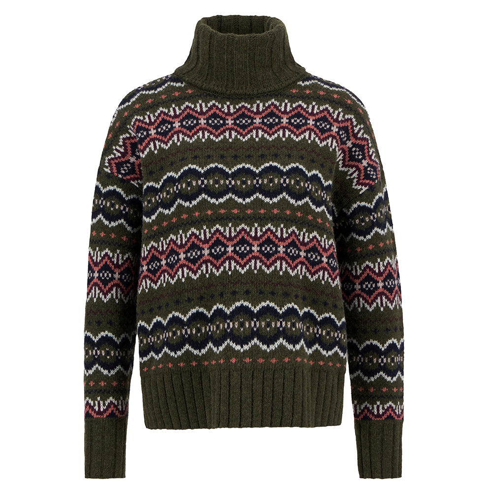 Barbour HELEN Knitted Jumper - Olive Multi