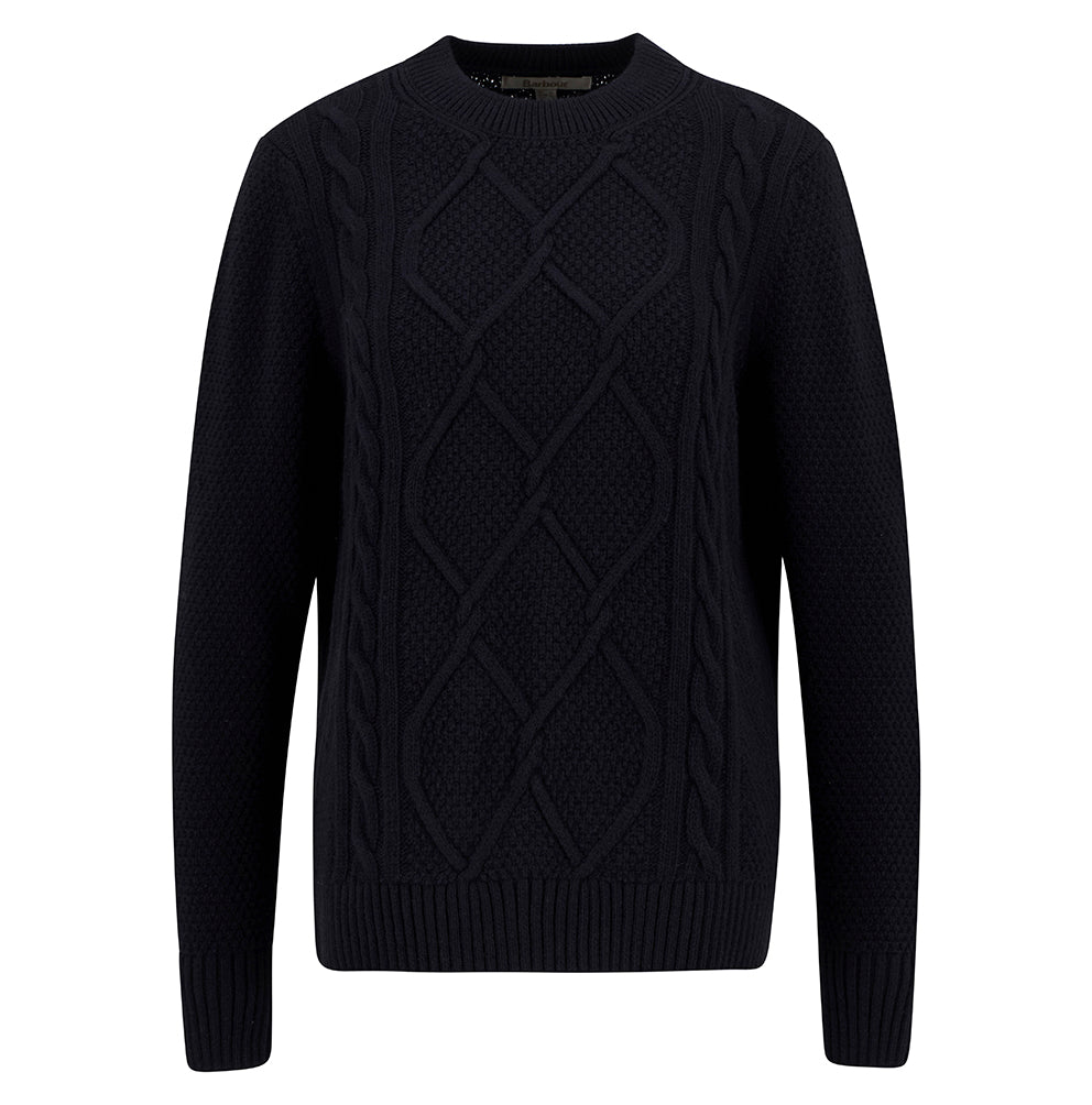 Barbour Burne Crew Neck Jumper - Black