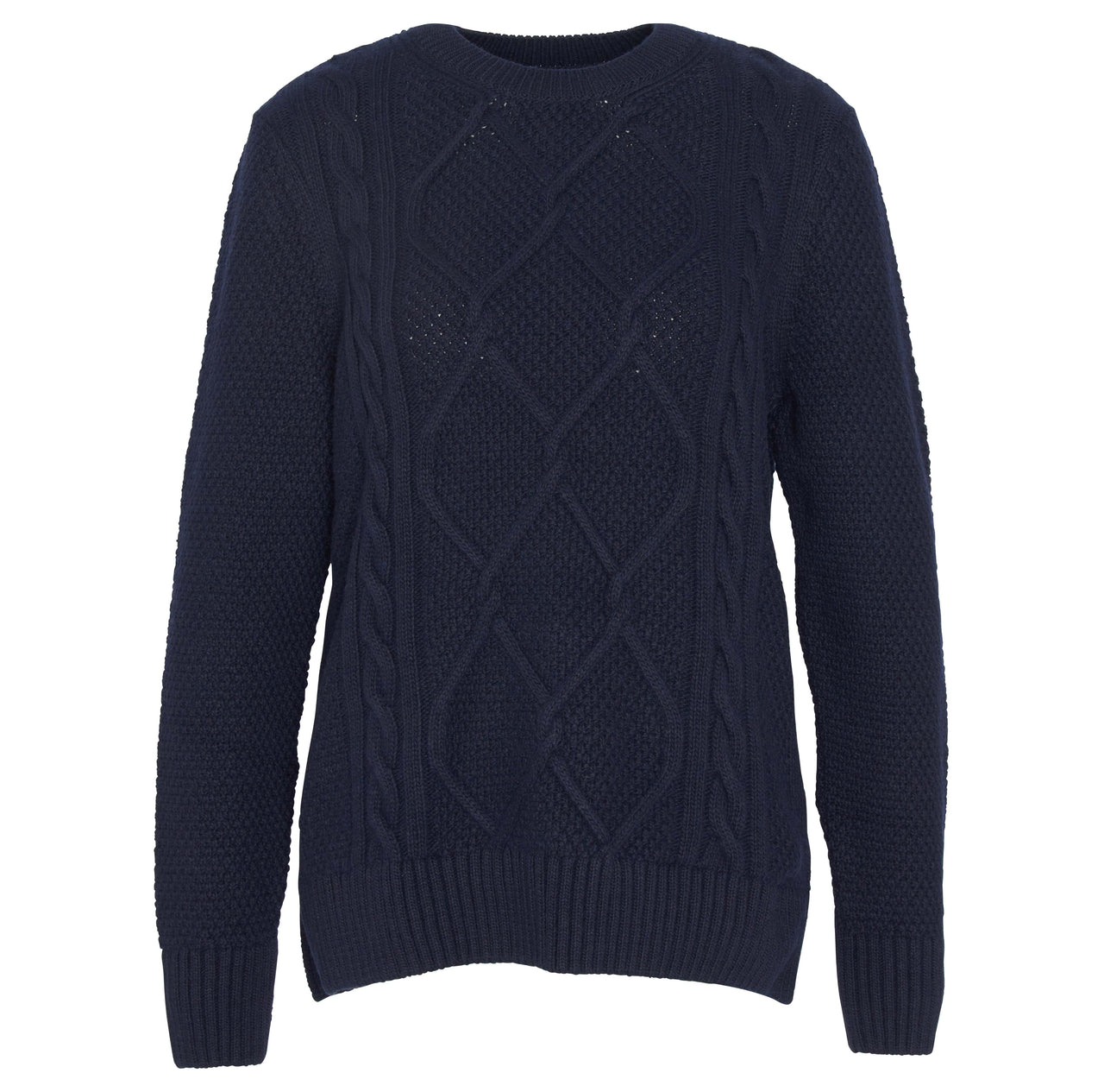 Barbour BURNE Crew Neck Knitted Jumper - Navy