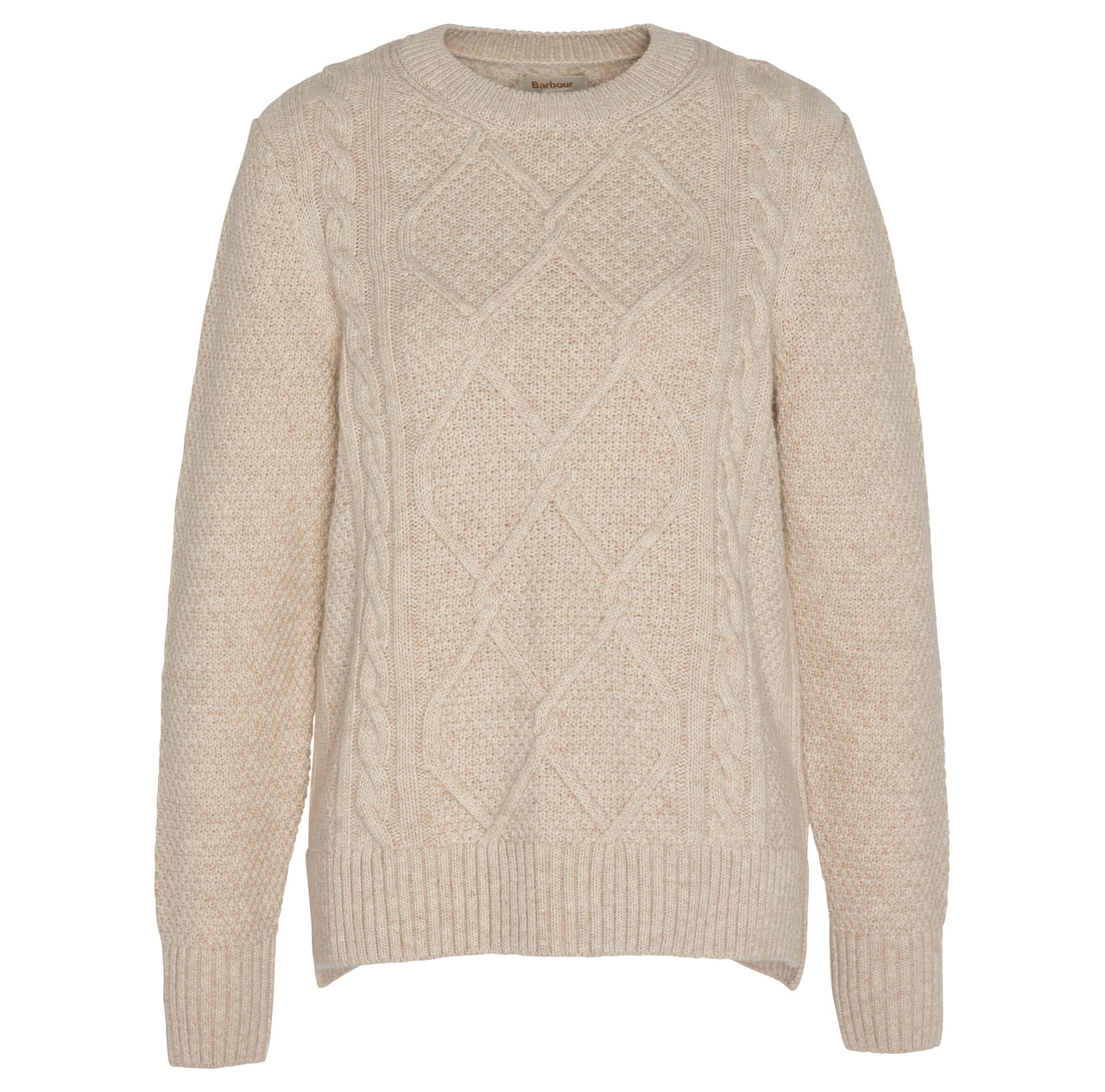 Barbour Burne Crew Neck Knitted Jumper - Oatmeal