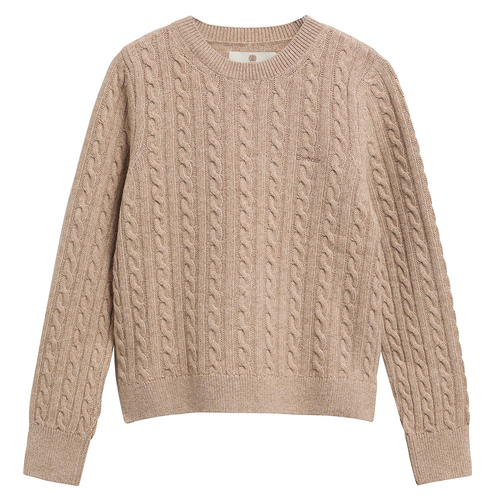 Barbour ASHDOWN Cable Knitted Jumper - Honey