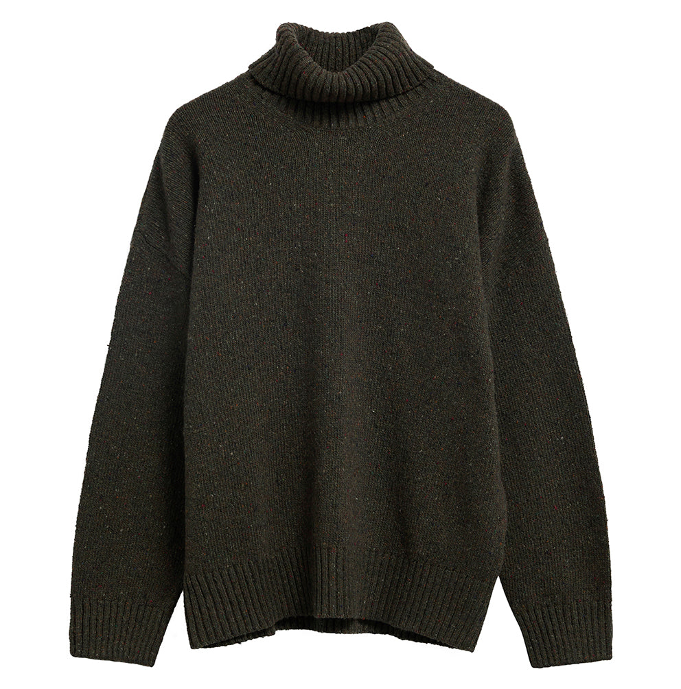 Barbour STANFORD Fleck Knitted Jumper - Olive