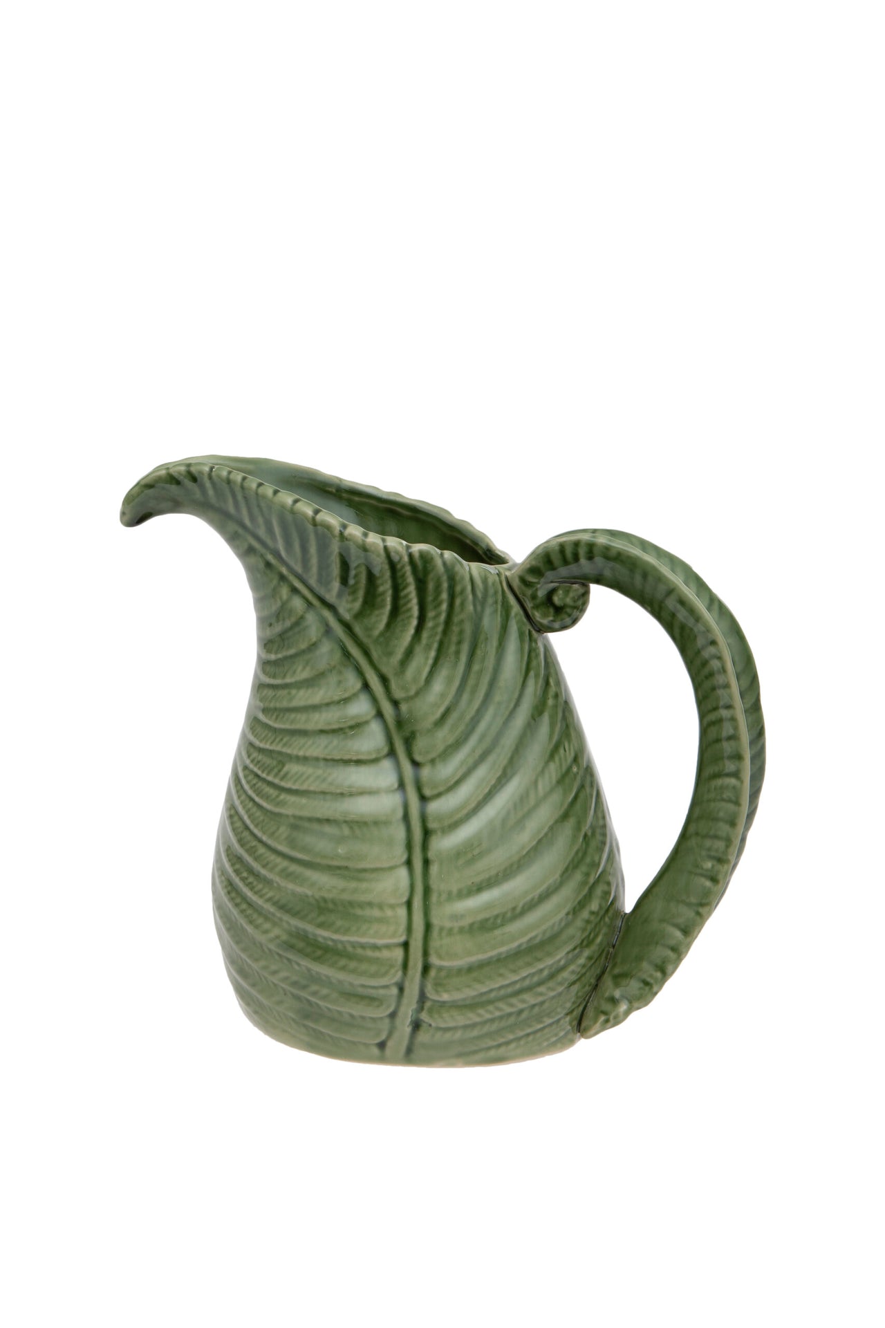 London Ornaments Green Leaf Jug