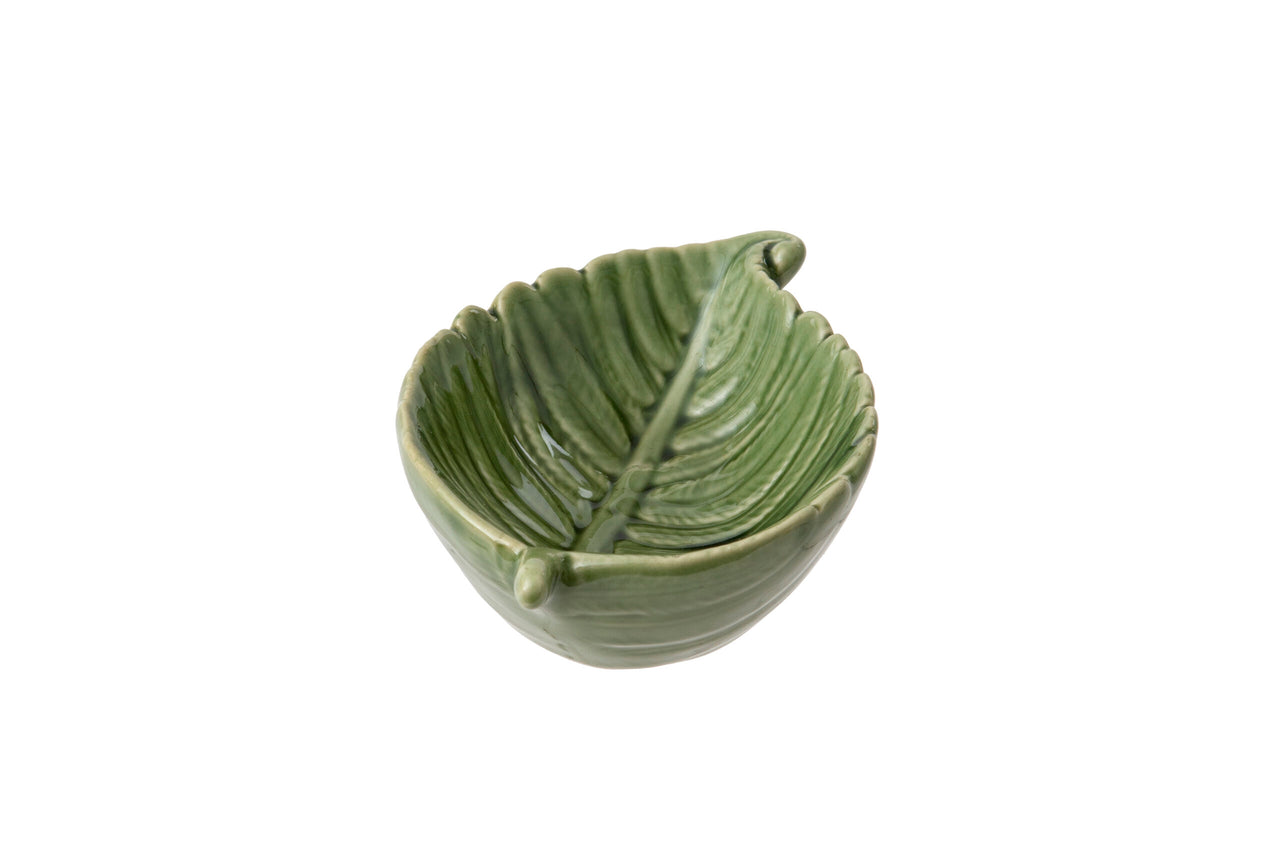 London Ornaments Ceramic Green Leaf Dish