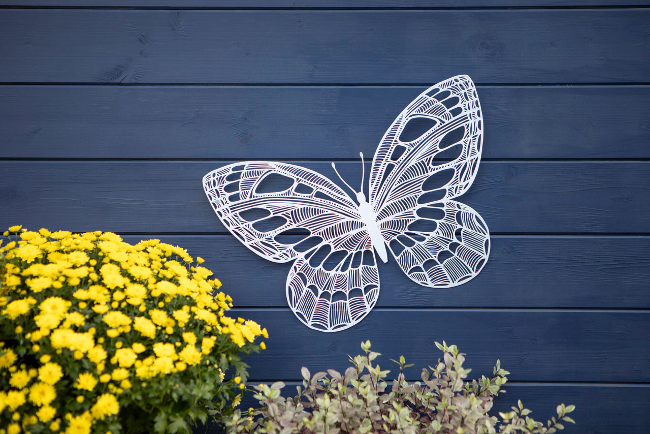 London Ornaments White Butterfly Wall Ornament