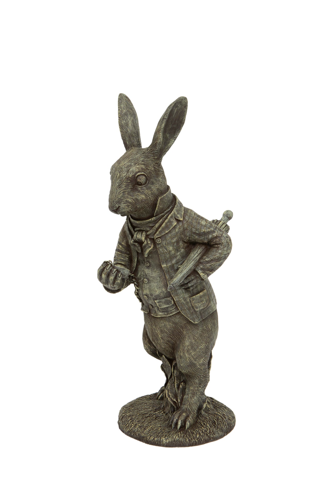 London Ornaments White Rabbit Character Statue