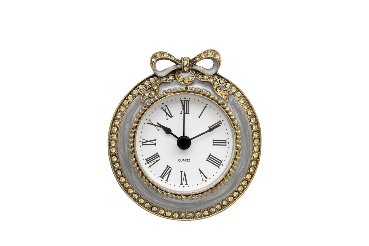 London Ornaments Lilac Bow Clock