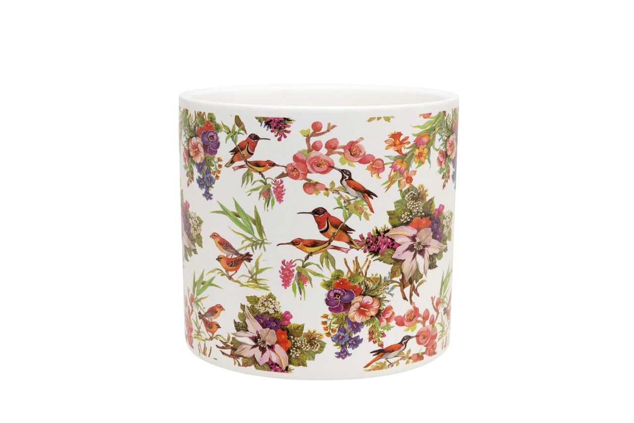 London Ornaments Botanical Floral Bird Pot