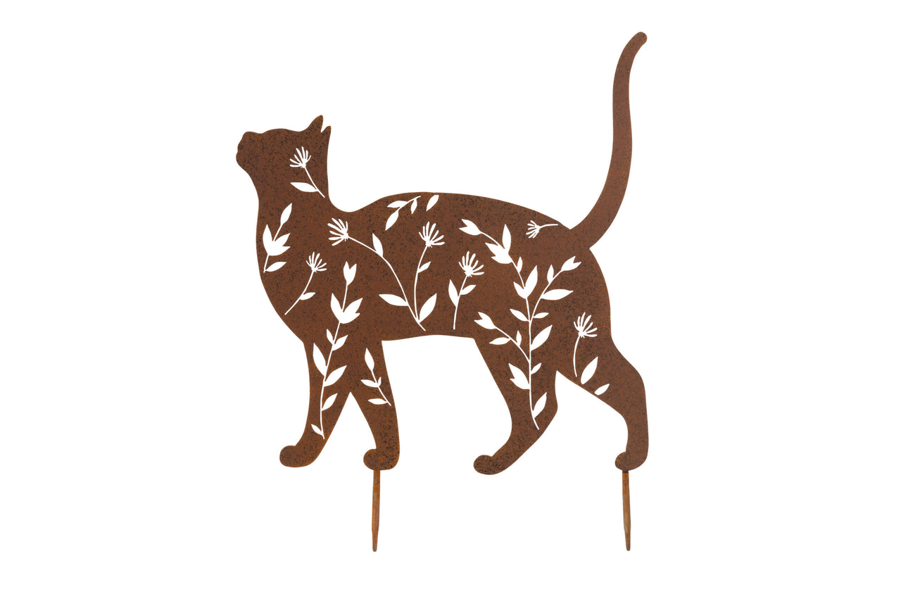 London Ornaments Flower Cat Garden Ornament