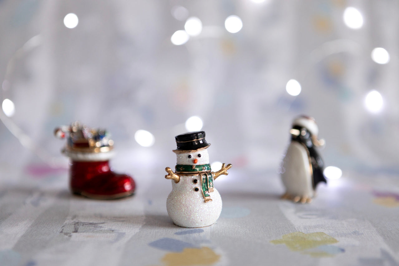 London Ornaments Festive Penguin Trinket Box