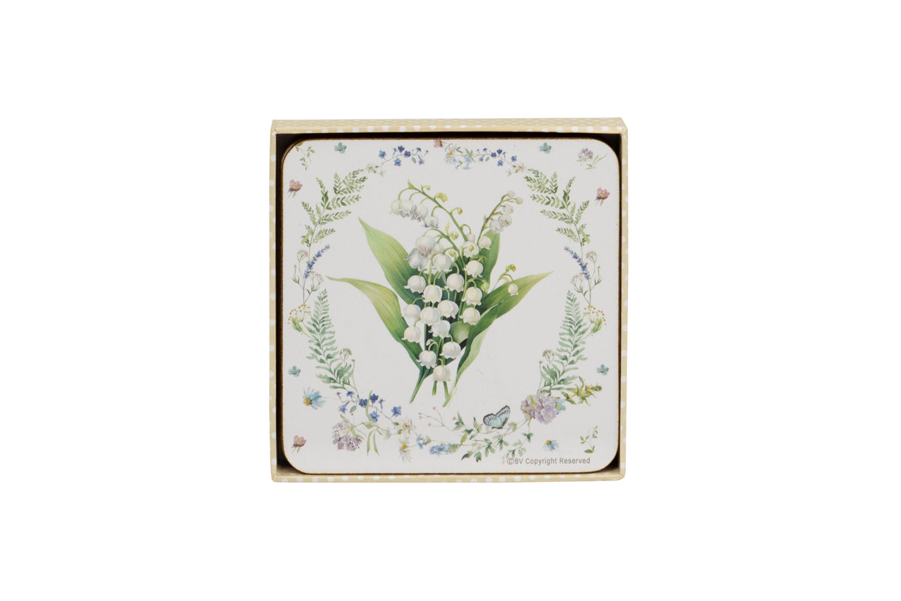London Ornaments Snowdrop Coasters Set of 4