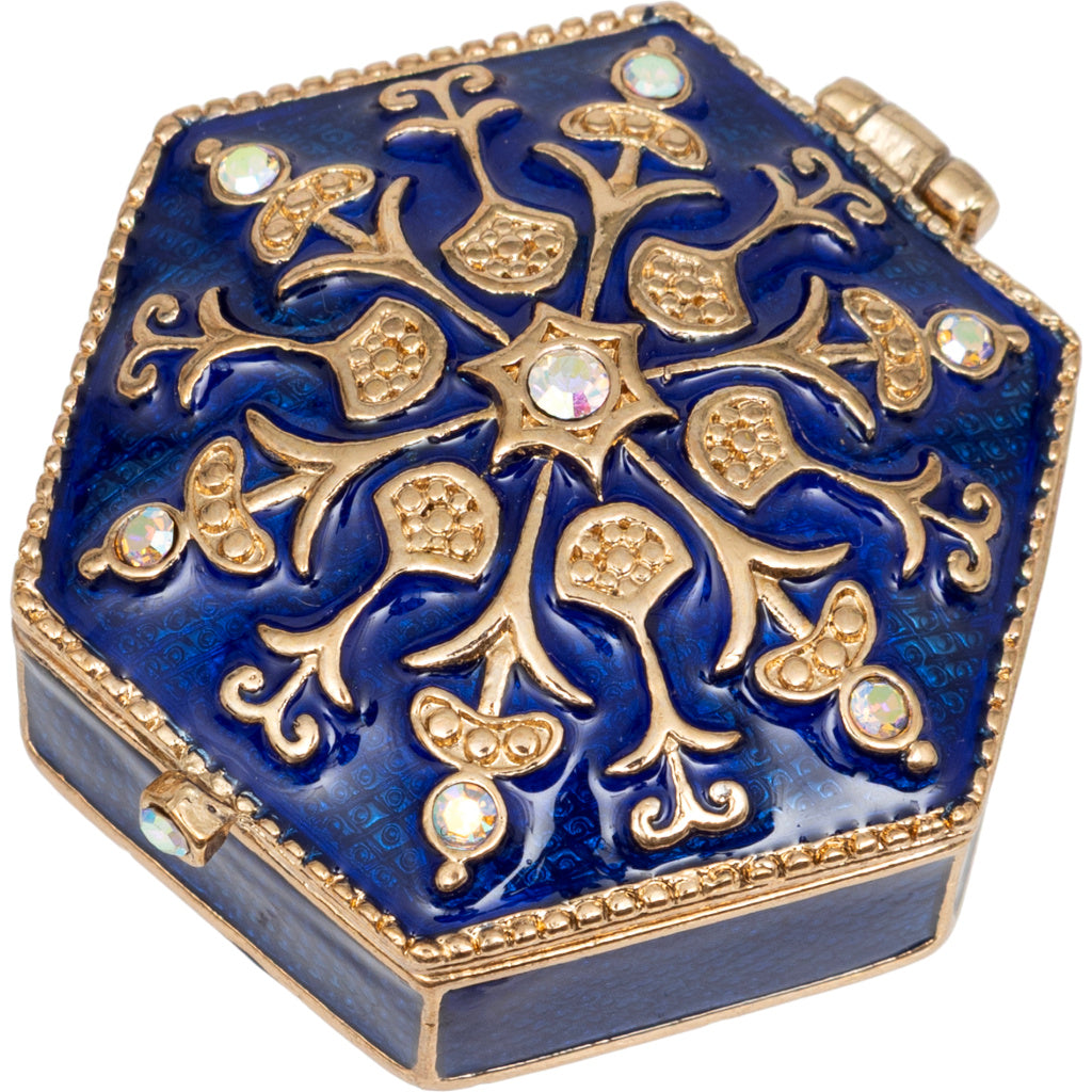 London Ornaments Blue Snowflake Trinket Box