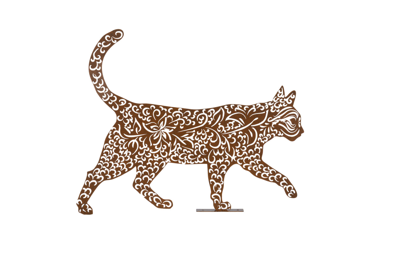 London Ornaments Prowling Fence Cat
