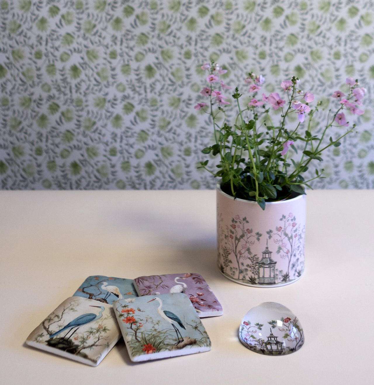 London Ornaments Oriental Bird Coasters Set of 4