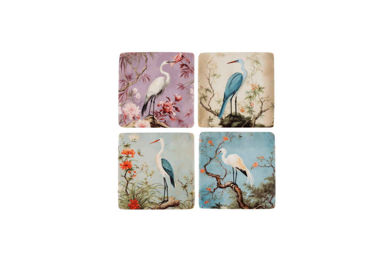London Ornaments Oriental Bird Coasters Set of 4