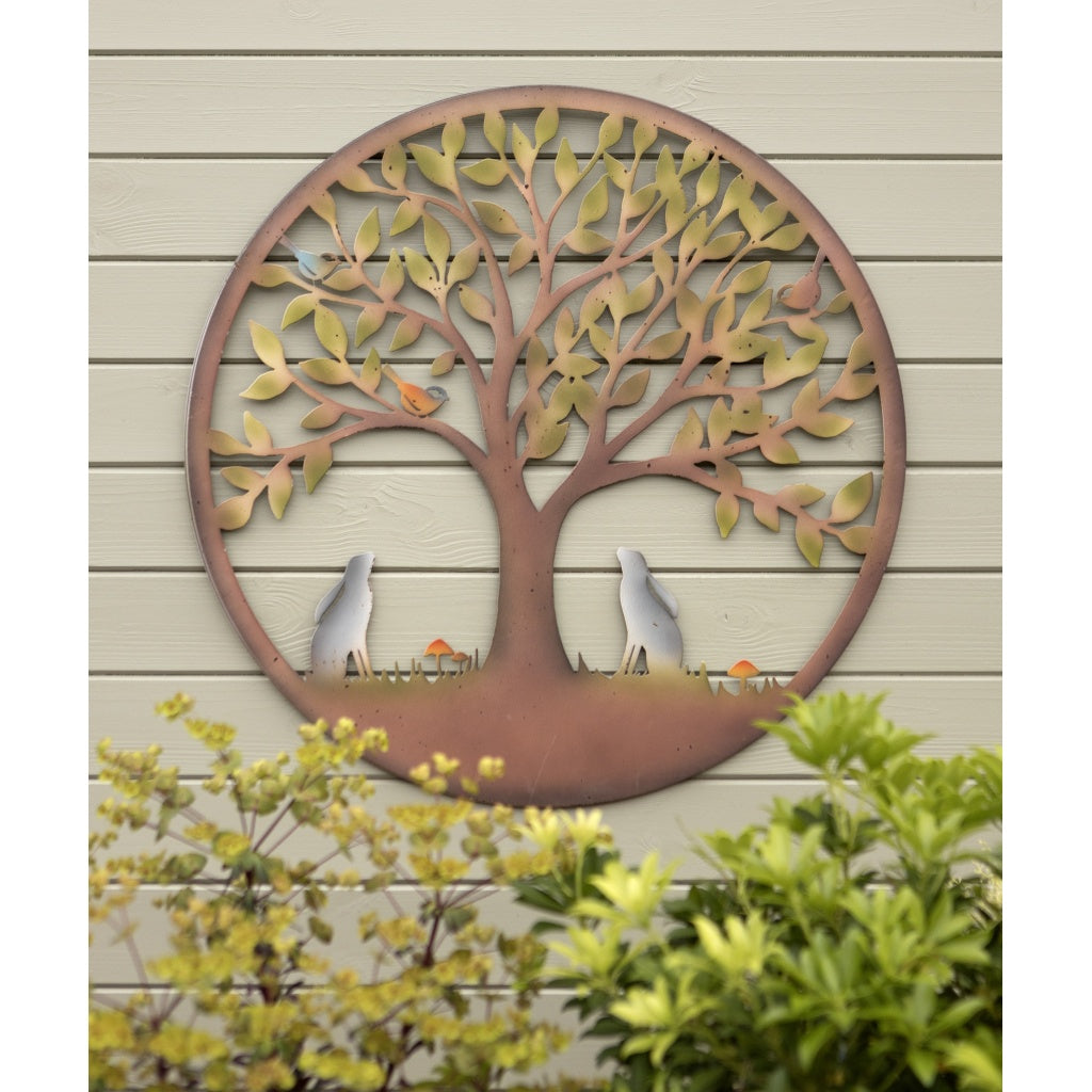 London Ornaments Gazing Hares Plaque