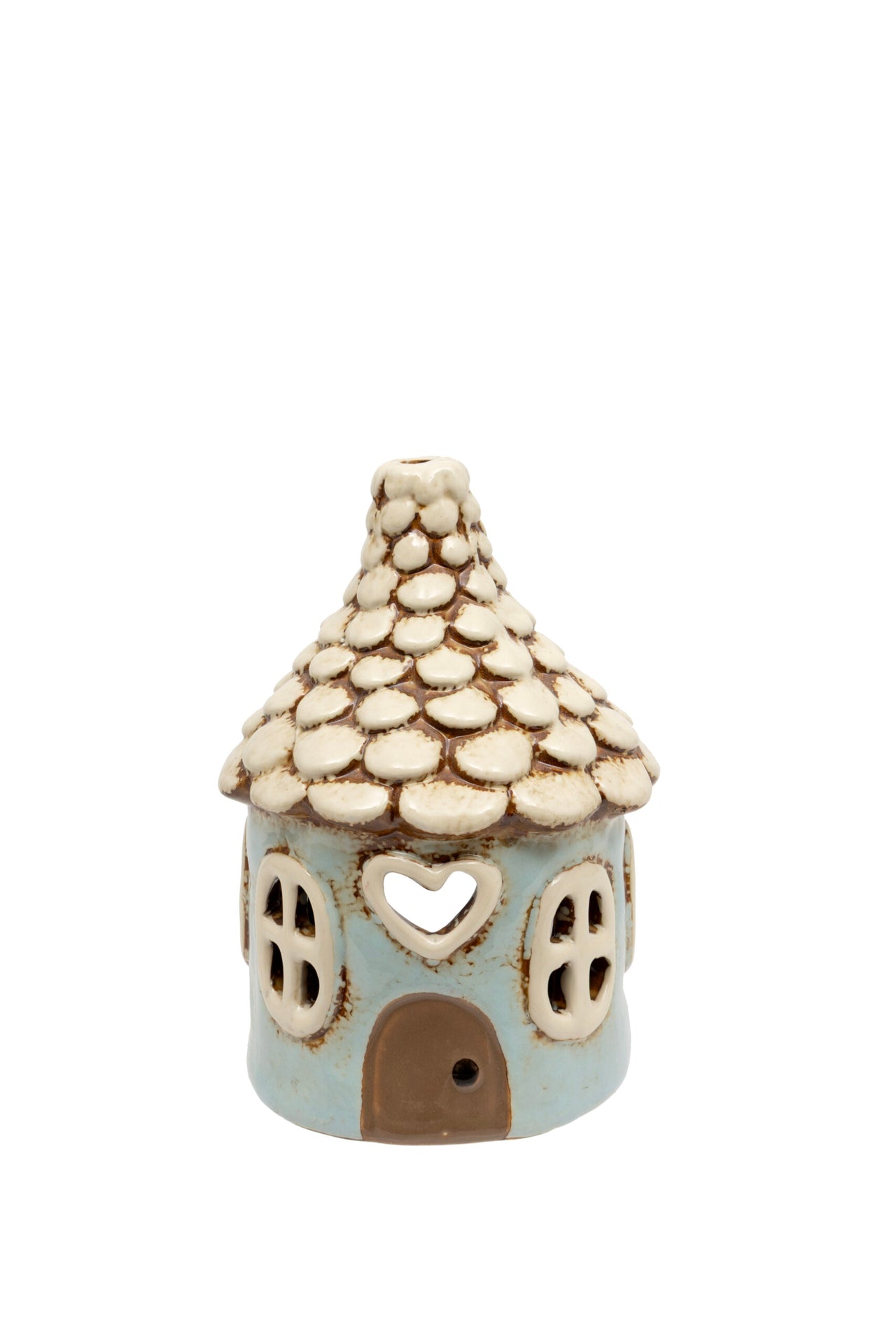 London Ornaments Stone Cottage Candle Holder