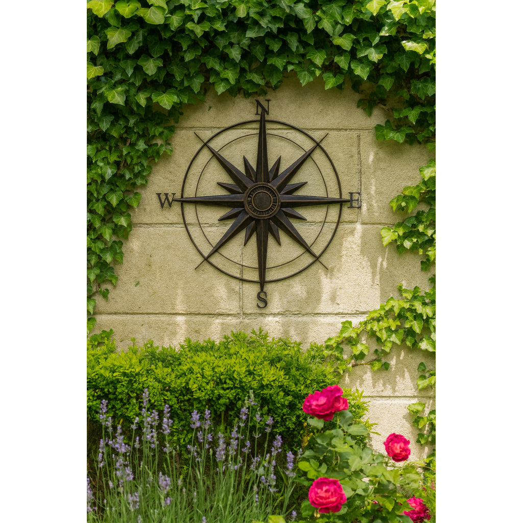 London Ornaments Wall Compass Bronze