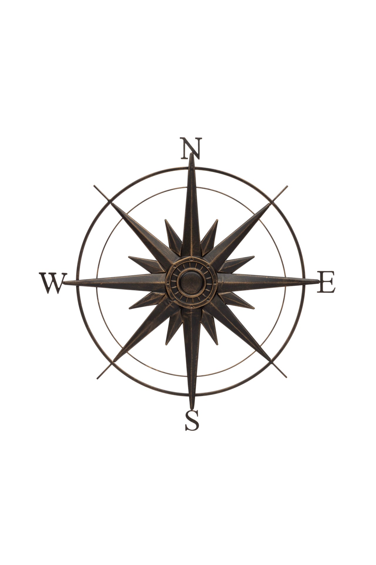 London Ornaments Wall Compass Bronze