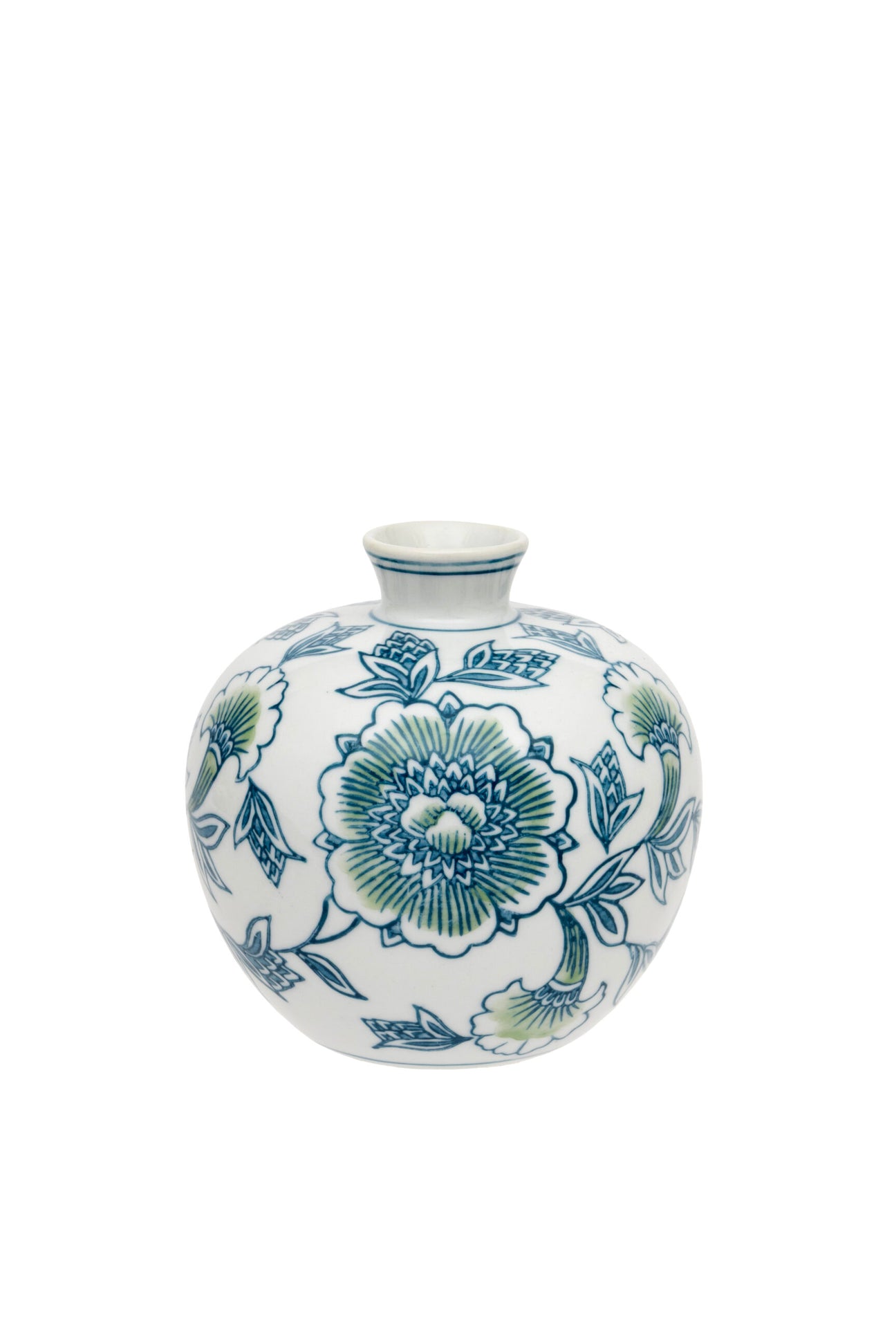 London Ornaments Lotus Peony Round Vase
