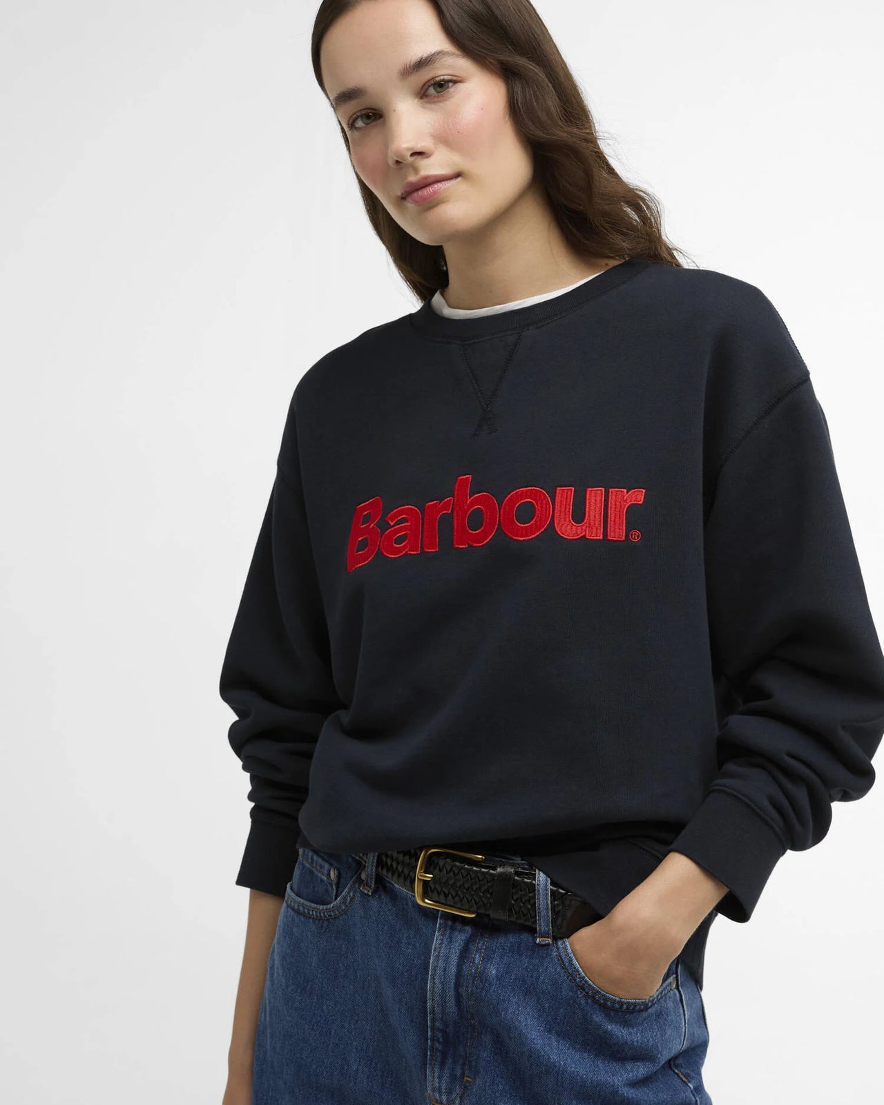 Barbour HARTLAND Crew Neck Sweatshirt - Navy