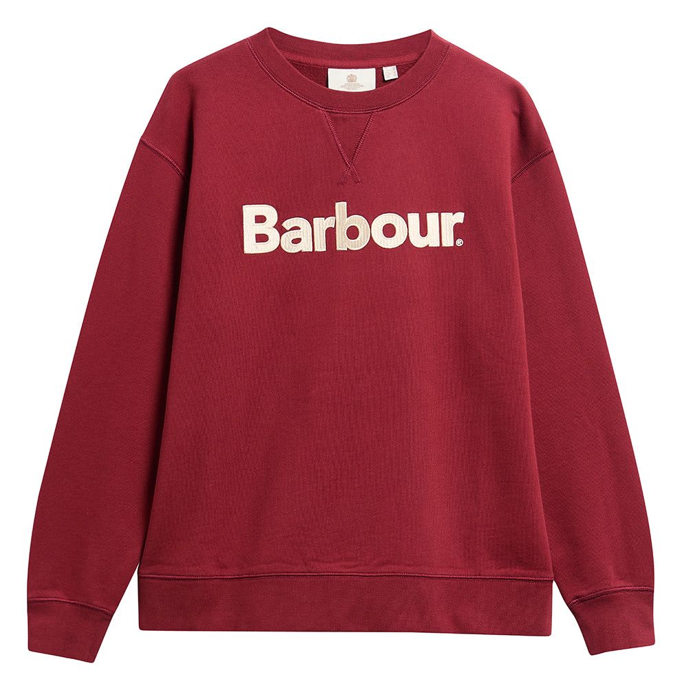 Barbour HARTLAND Crew Neck Sweatshirt - Cranberry Red