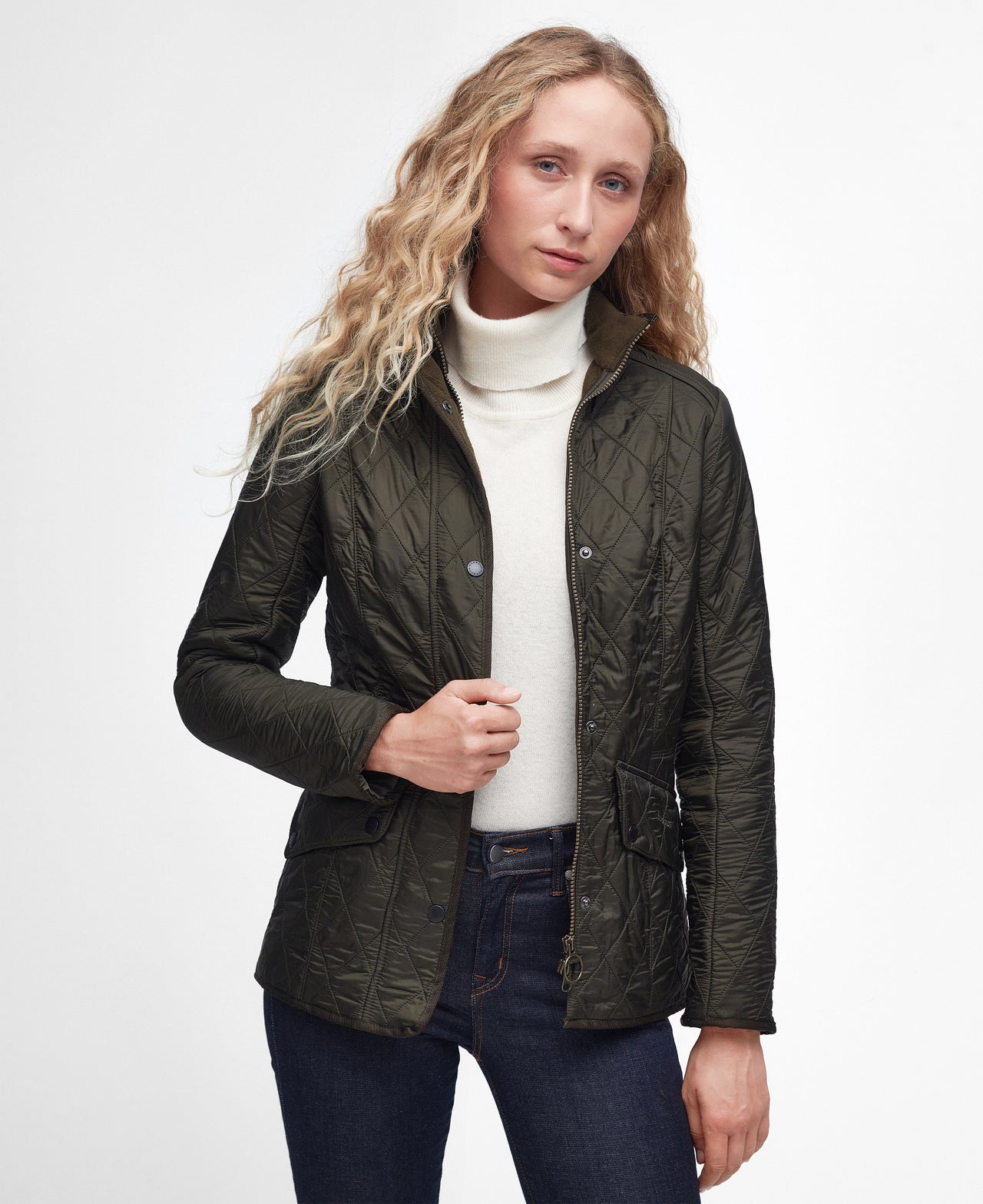 Barbour Cavalry Polarquilt Jacket - Dark Olive