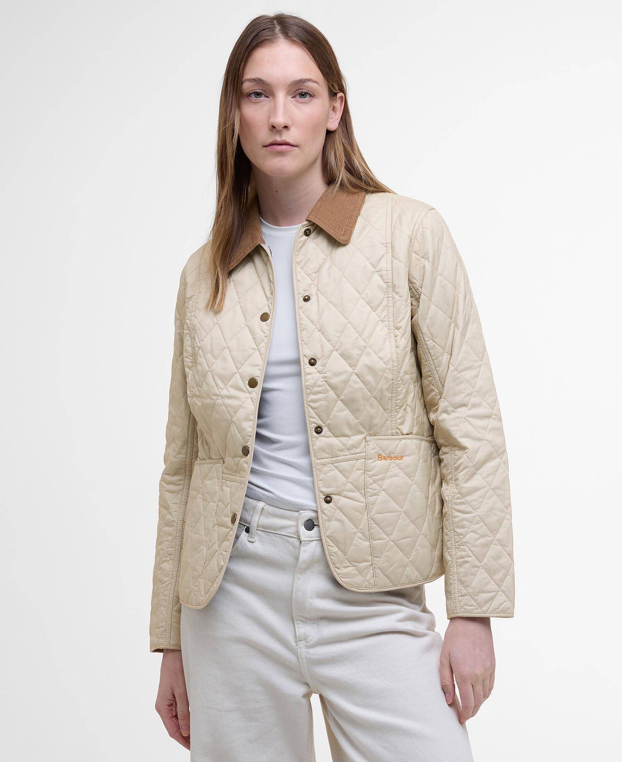 Barbour Summer Liddesdale Quilted Jacket - Pearl/Navy