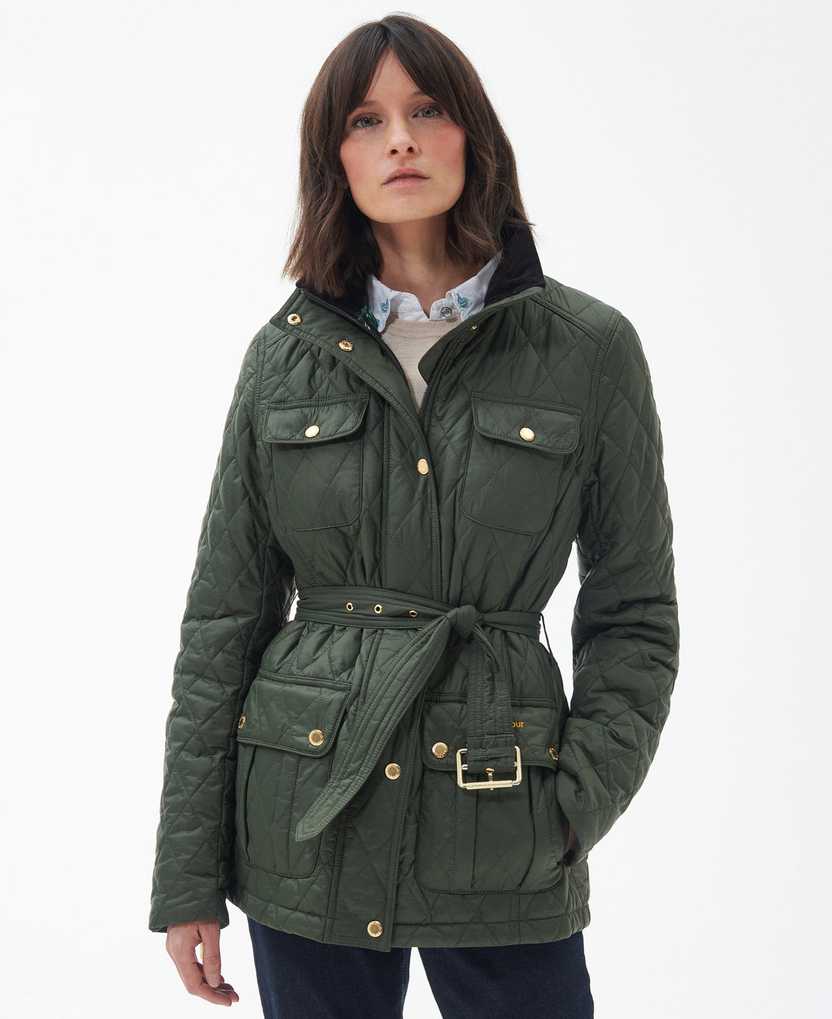 Barbour Belt Utility Olive Coat/Bodenhams
