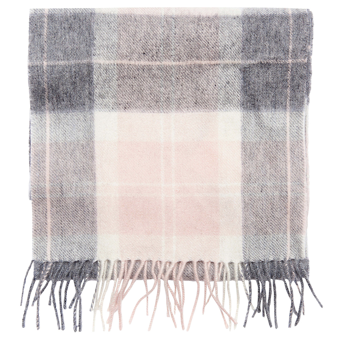 Barbour Tartan Scarf - Pink/Grey Tartan