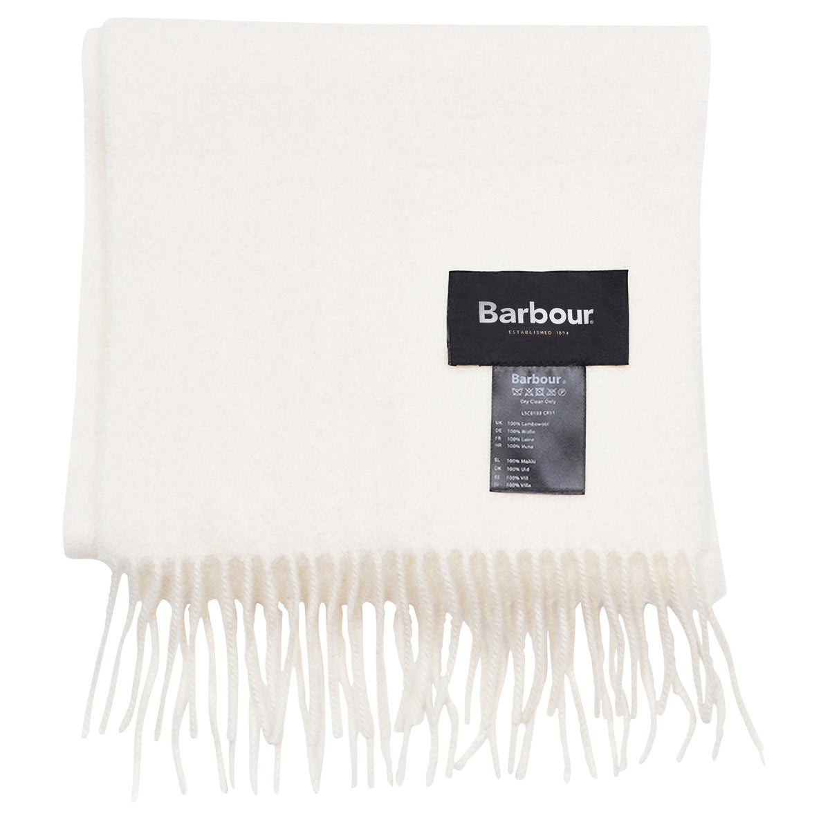 Barbour Lambswool Woven Scarf - Cream