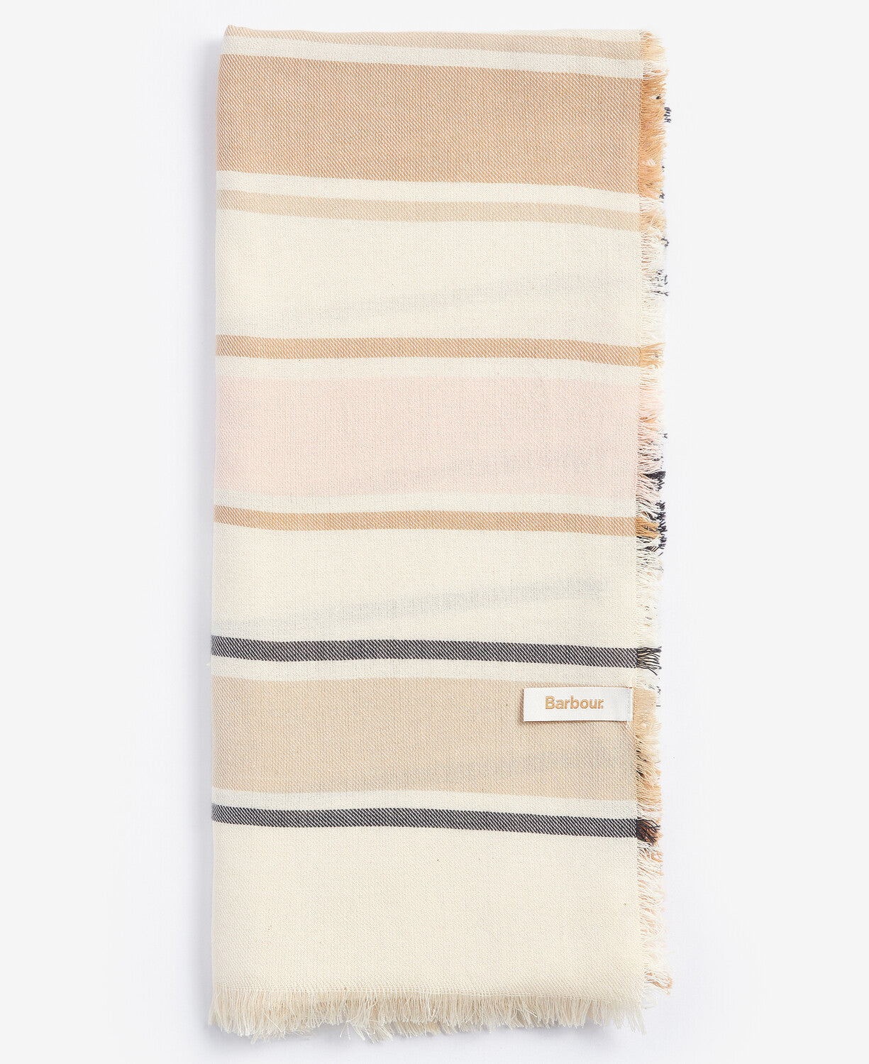 Barbour Broxburn Stripe Scarf - Primrose Hessian