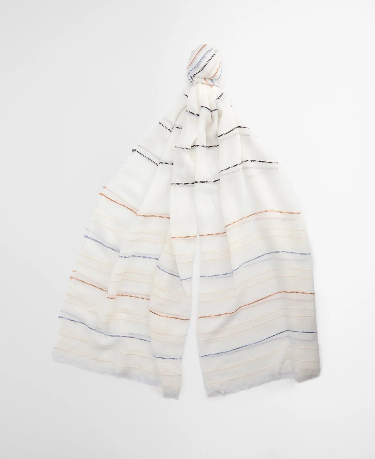 Barbour Erica Stripe Scarf - Breeze Blue/Cloud