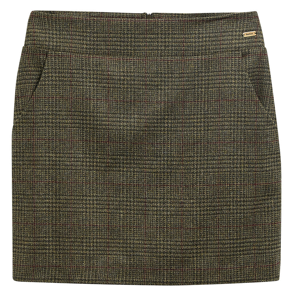 Barbour Browning Skirt - Olive Prince Of Wales