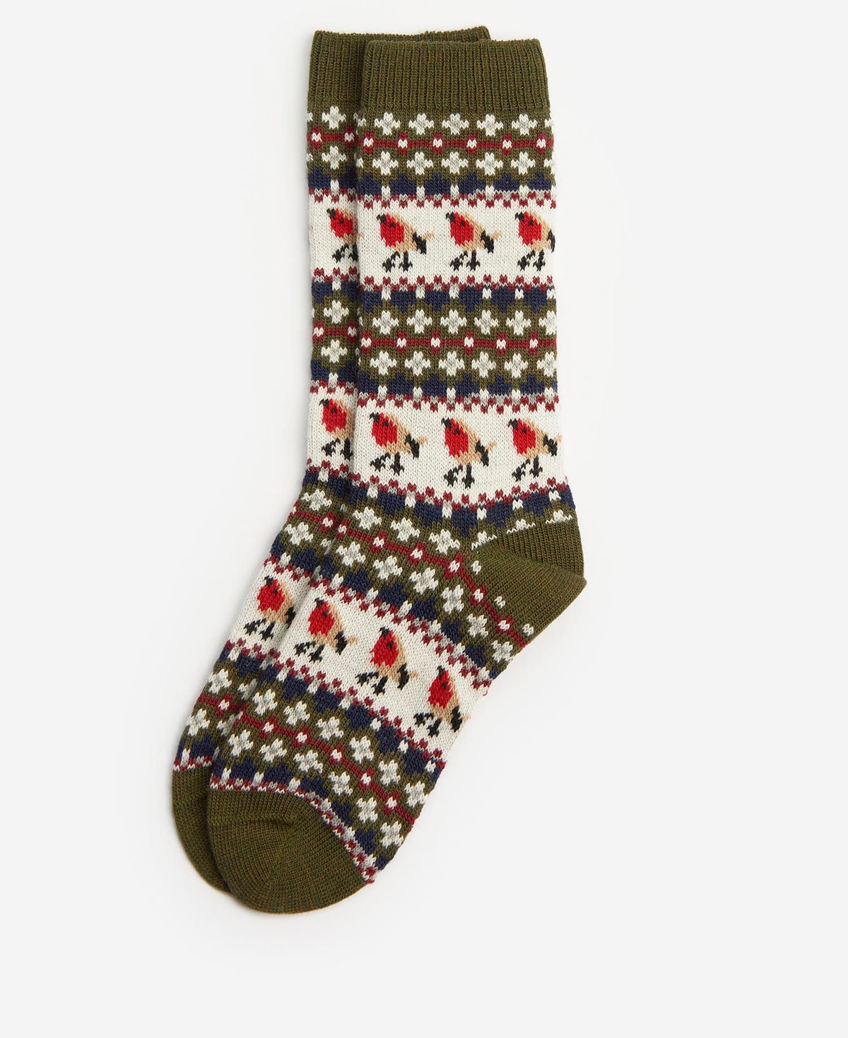 Barbour Robin Fairisle Socks - Olive