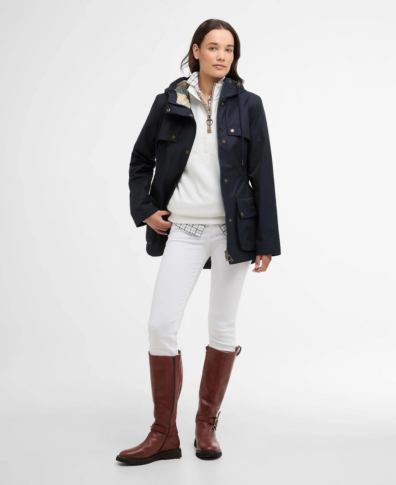 Barbour Maple Waterproof Jacket - Dark Navy/Ancient