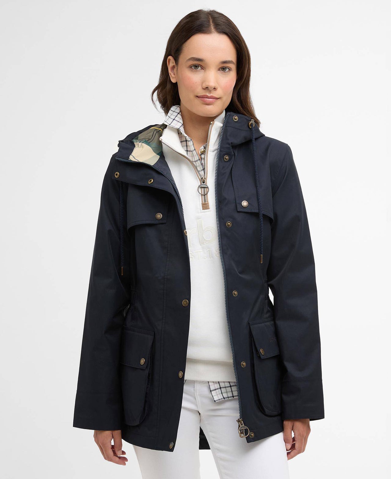 Barbour Maple Waterproof Jacket - Dark Navy/Ancient