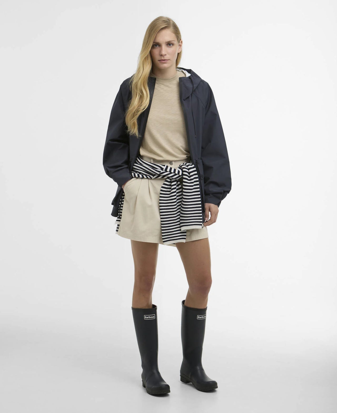 Barbour Dovecragg Waterproof Jacket - Dusk Grey/Fondant