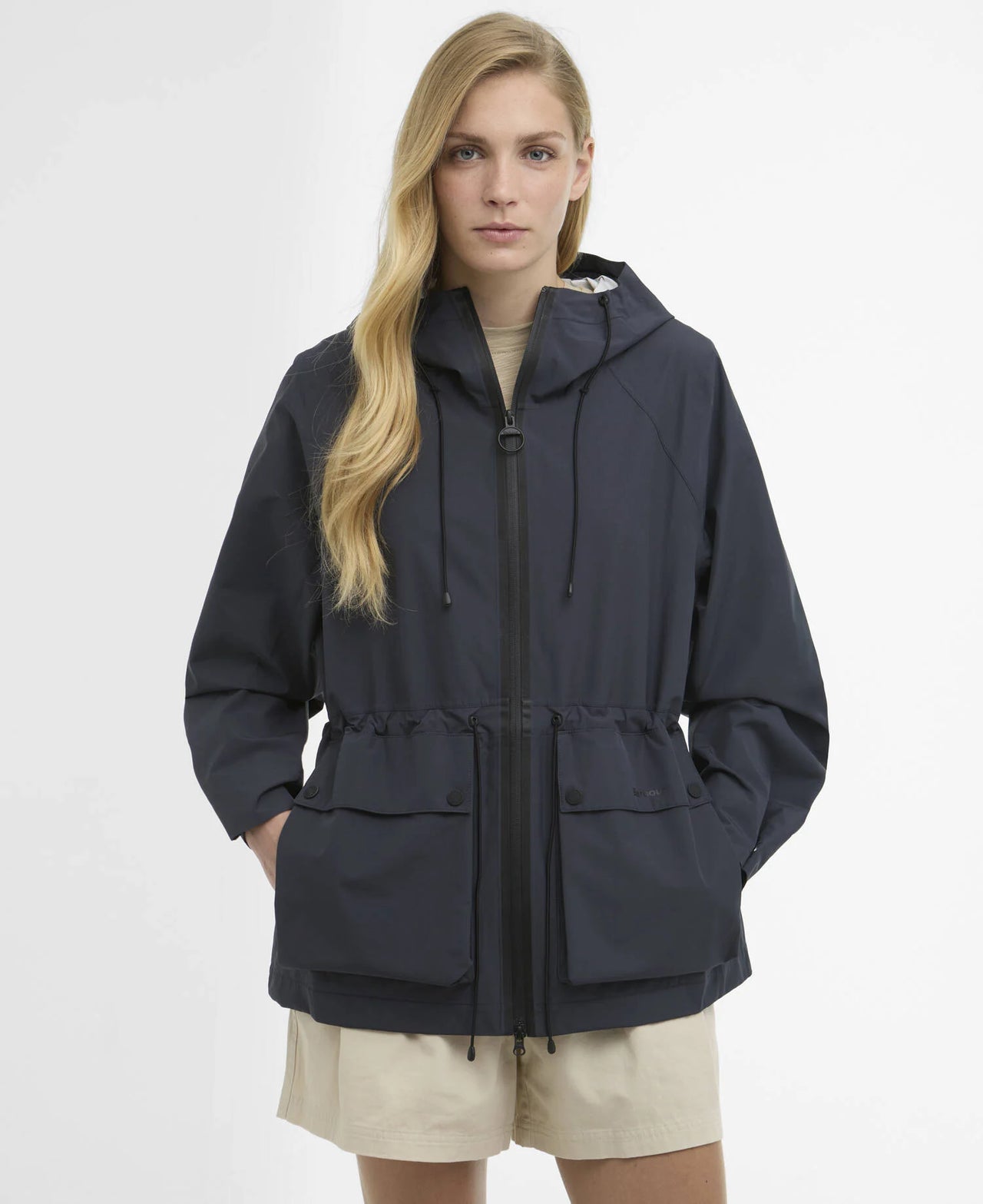 Barbour Dovecragg Waterproof Jacket - Dusk Grey/Fondant