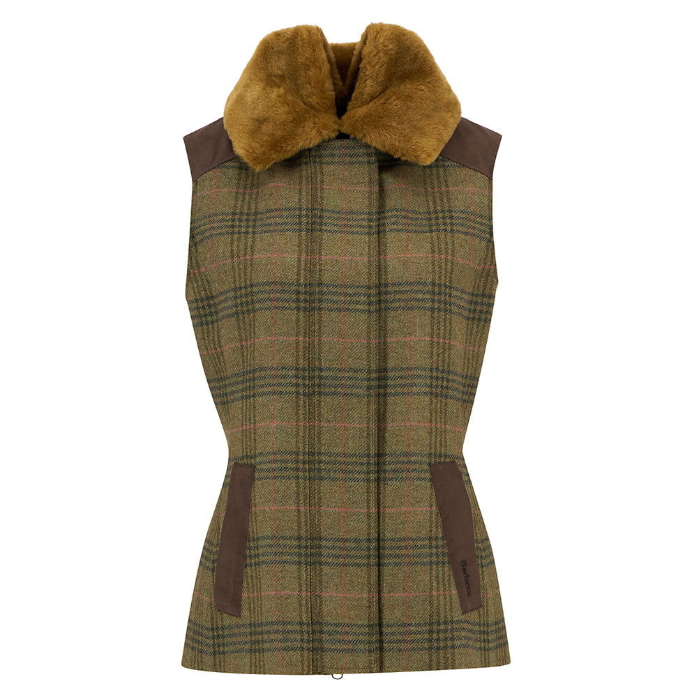 Barbour Rosemary Wool Gilet - Arabesque/Brown