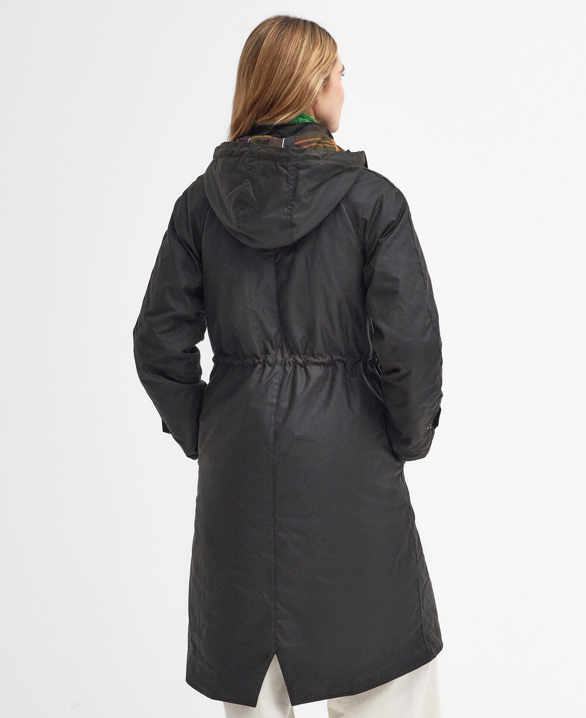 Barbour Long Cannich Wax Coat Olive/Bodenhams