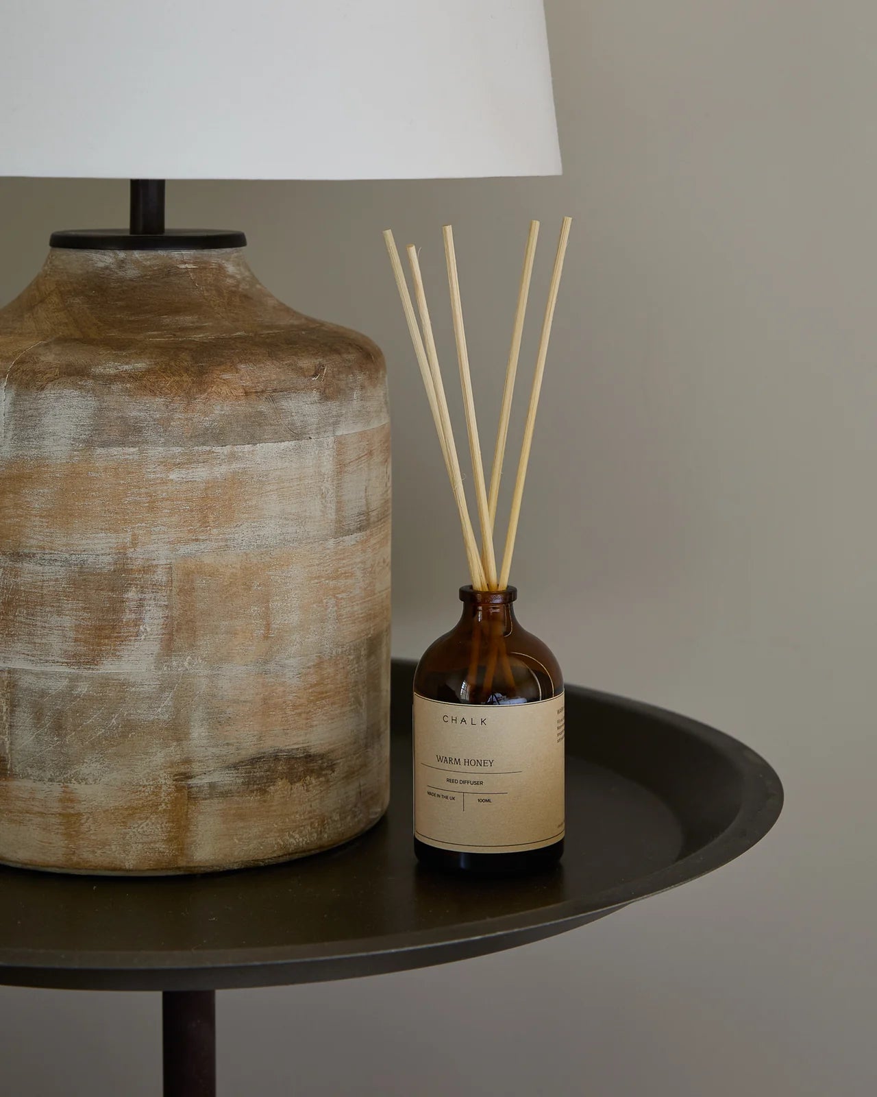 Chalk Amber Glass Diffuser - Warm Honey